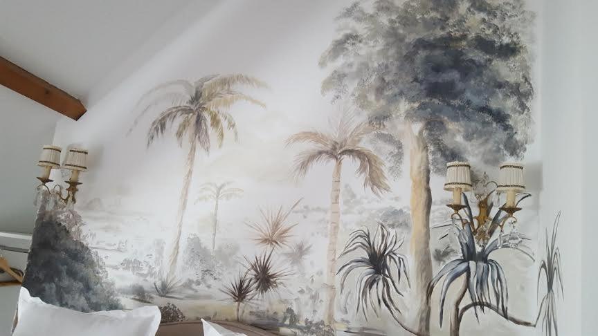 Détail de la fresque tropicale